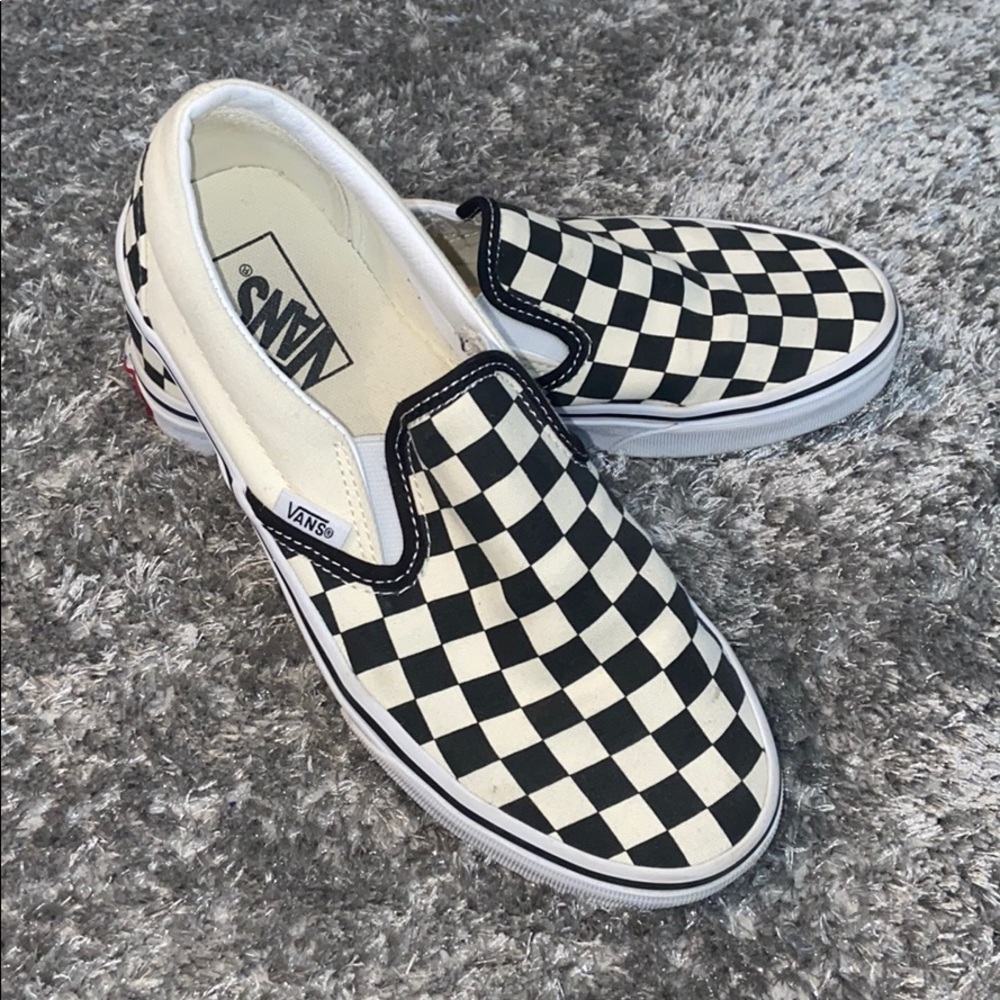 Slip on checkered vans